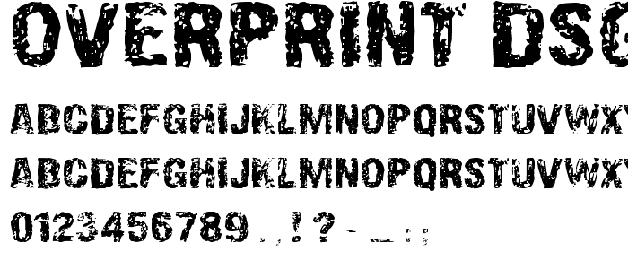 Overprint DSG font